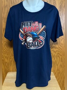Baseball Crewneck Graphic Tee - NIP